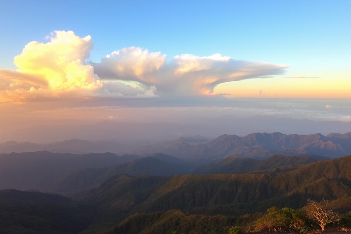 Pemandangan matahari terbit dari Wolobobo dalam Paket Overland Flores 5D4N